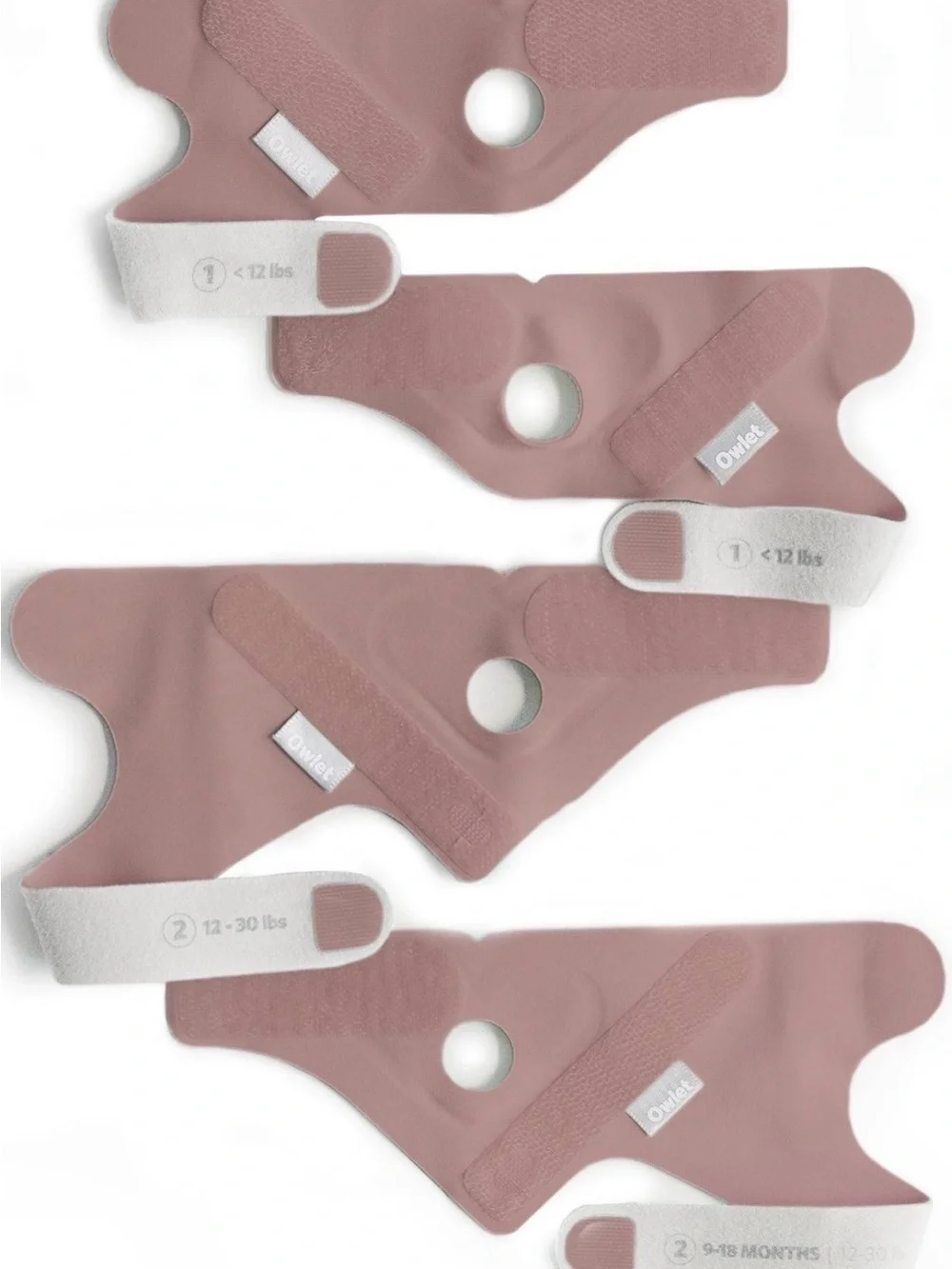 Owlet Dusty Rose Extra Fabric Baby Socks – 4 Pack
